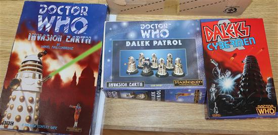 Doctor Who - Harlequin Miniatures - collection of diecast pewter figures; Quantity